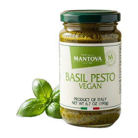 Fratelli Mantova Basil Pesto Vegan Italian Vegetable Spread 190g (6.7oz)
