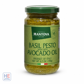 Fratelli Mantova Basil Pesto with Avocado Oil, Italian 190g (6.7oz)