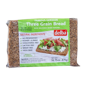 Delba Three Grain German Bread 475g (16.8oz)
