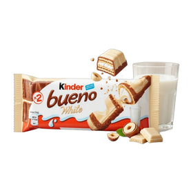 Kinder Bueno White Chocolate Hazelnut Wafer Bar 39g (1.4oz)