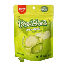 Amos Peelerz Green Apple Gummy Candy, Czech 170g (6oz)