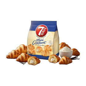 7 Days Mini Croissants with Vanilla Filling, Greek Pastry 185g (6.5oz)