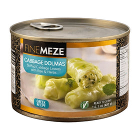 Fine Meze Stuffed Cabbage Leaves Dolmas with Rice & Herbs, Greek 400g (14.1oz)
