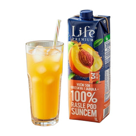Life Peach & Apple Juice 1L (33.8fl oz)