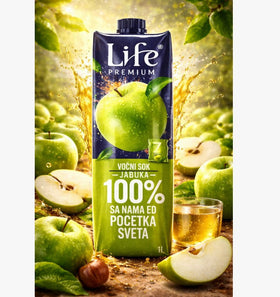 Nectar Life Apple Juice, Serbian 1L (33.8fl oz)
