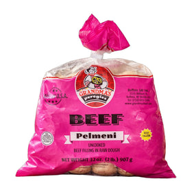 Grandma's Perogies Beef Pelmeni Frozen Dumplings, Serbian Style 907g (2lb)