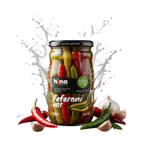 Hina Hot Feferoni Pickled Peppers, Croatian Style 720g (1.6lb)