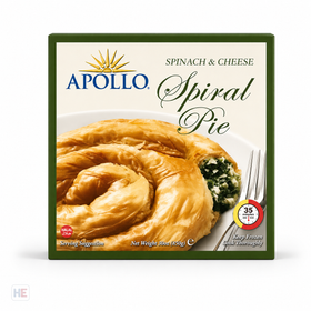 Apollo Spinach & Cheese Spiral Pie, Greek Phyllo 850g (30oz)
