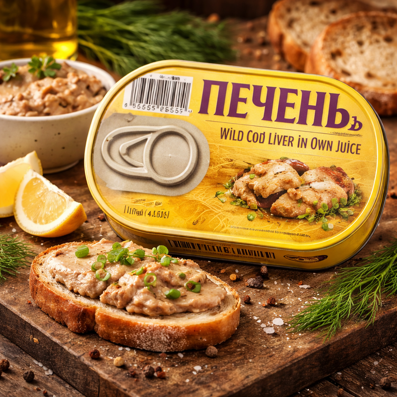 Zenith Foods Wild Cod Liver in Own Juice 115 g