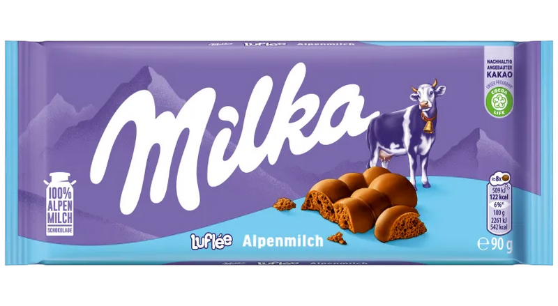 Milka Bubbly Alpine Milk Chocolate Bar 90g (3.2oz)