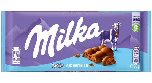 Milka Bubbly Alpine Milk Chocolate Bar 90g (3.2oz)