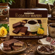 Manamim Coated Wafers Chocolate Cream 400 g — authentic snacks-sweets product | Hamilton Euromarket