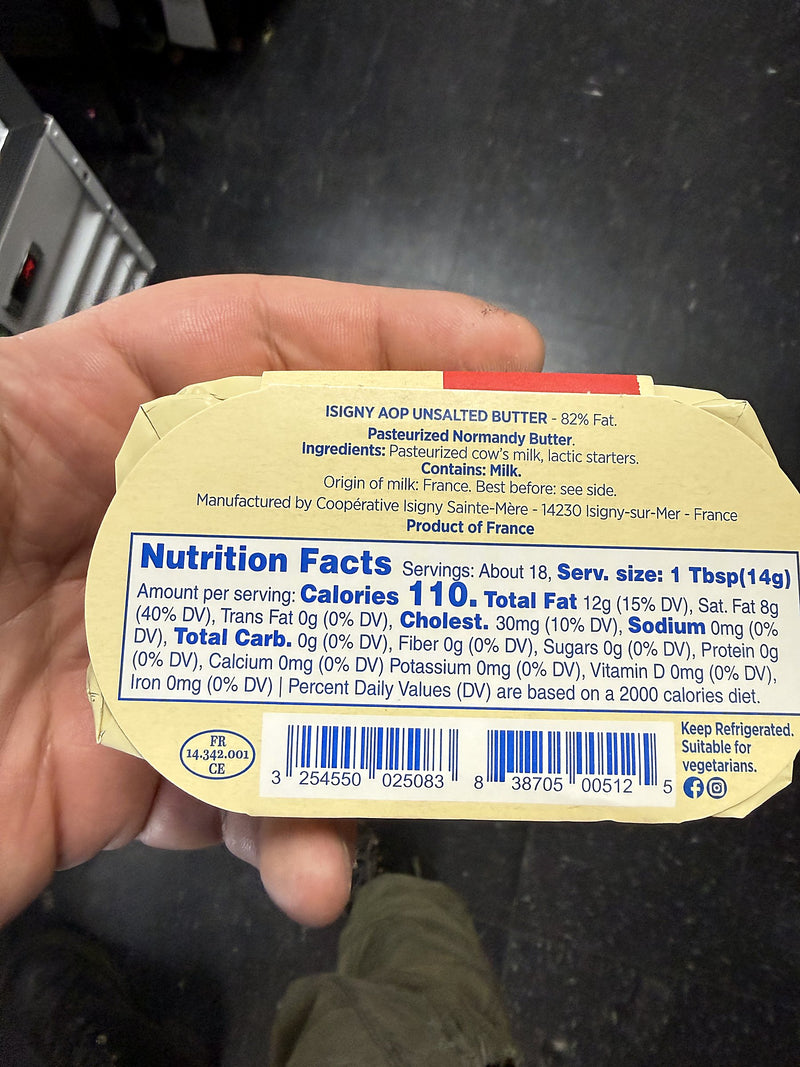 Isigny Sainte-Mère AOP Unsalted Butter, French 227g (8oz)