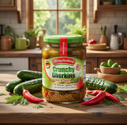 Hengstenberg Crunchy Gherkins 670 g — authentic pantry from Germany | Hamilton Euromarket