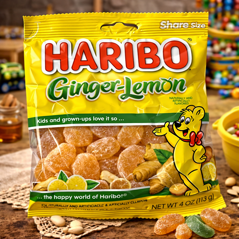 Haribo Ginger Lemon Gummy Candy 113g (4oz)