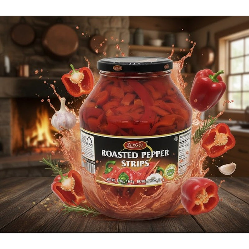 Zergut Roasted Pepper Strips 56 oz (1.59 kg)