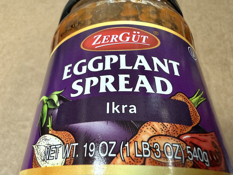 Zergut Eggplant Spread (Ikra) 540g (19oz)