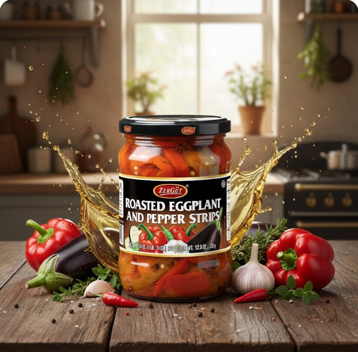 Zergut Roasted Eggplant & Pepper Strips 19 oz (540 g)