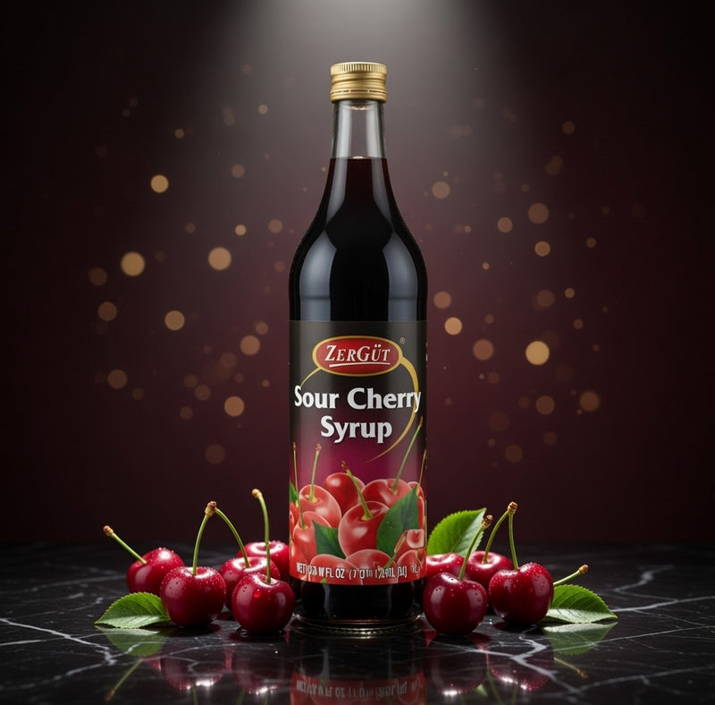 Zergut Sour Cherry Syrup 1 Qt (33.8 fl oz)