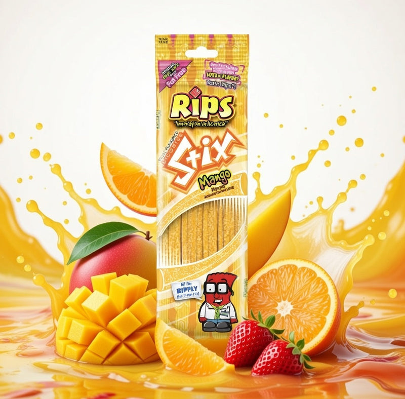 Rips STIX Mango Sugar-Sanded Licorice Stix 50 g