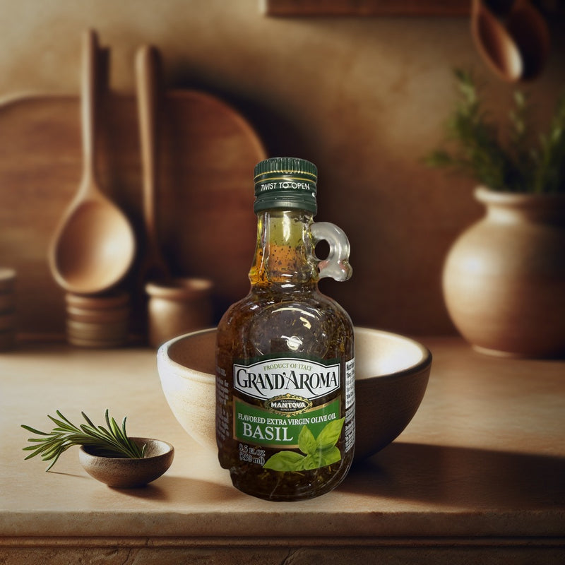 Fratelli Mantova Fu Vincenzo Grandaroma Tuscan Herbs Flavored Extra Virgin Olive Oil
