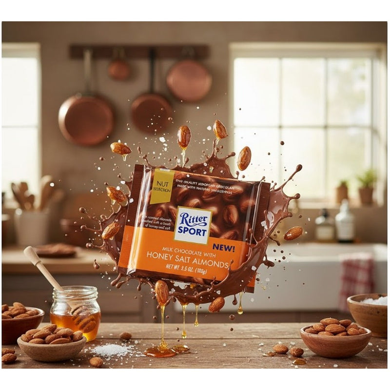 Ritter Sport Milk Chocolate Honey Sea-Salt Almonds 100 g