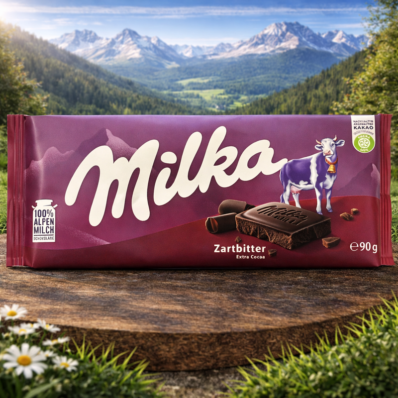 Milka Dark Chocolate Zartbitter Extra Cocoa 90 g