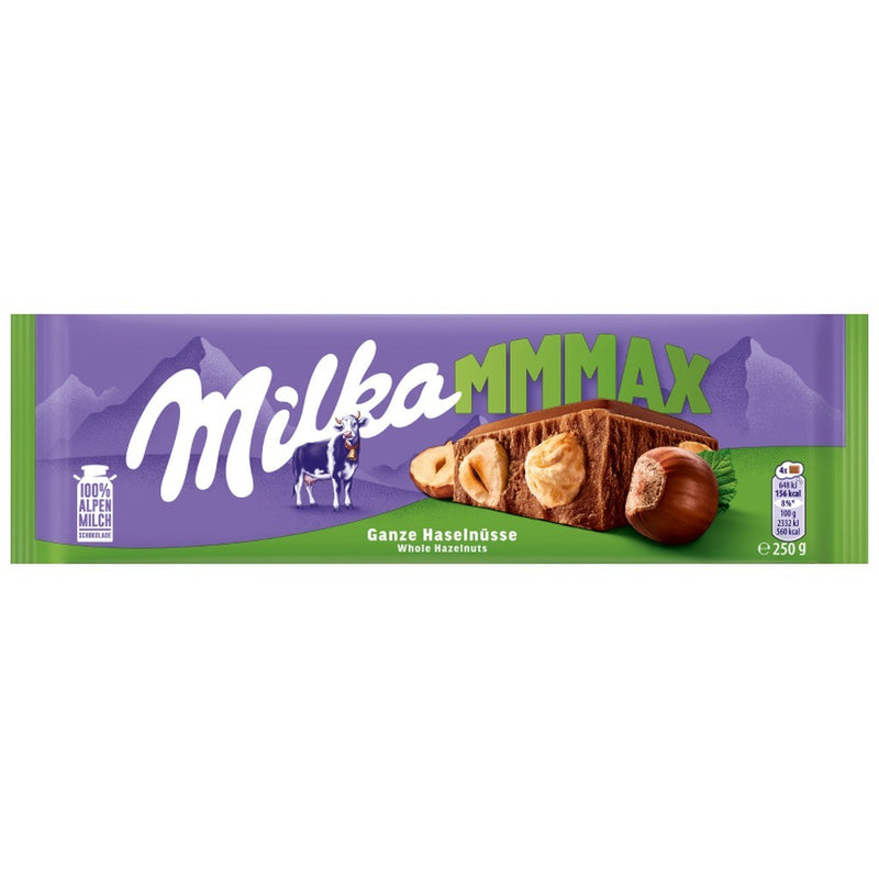 Milka Whole Hazelnuts Alpine Milk Chocolate Bar 250g (8.8oz) | HE gallery 070221003265 #3