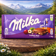 Milka Trauben-Nuss Milk Chocolate 90 g — authentic snack from Germany | Hamilton Euromarket