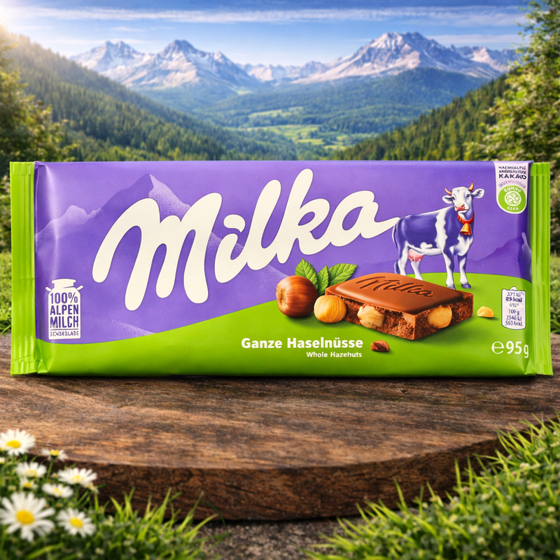 Milka Whole Hazelnuts Milk Chocolate 95 g