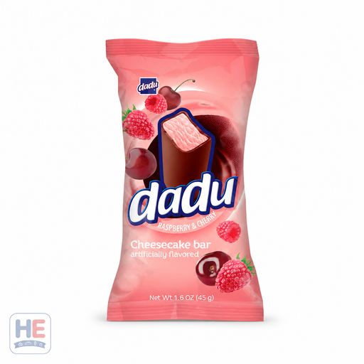 Dadu Raspberry & Cherry Cheesecake Bar, Lithuanian Dessert 45g (1.6oz)