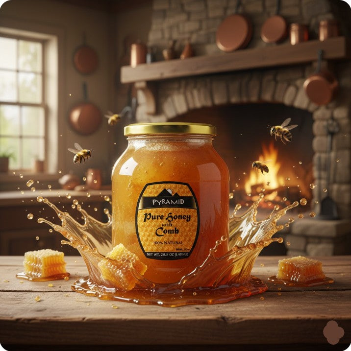 Pyramid Honey with Comb 1100 g