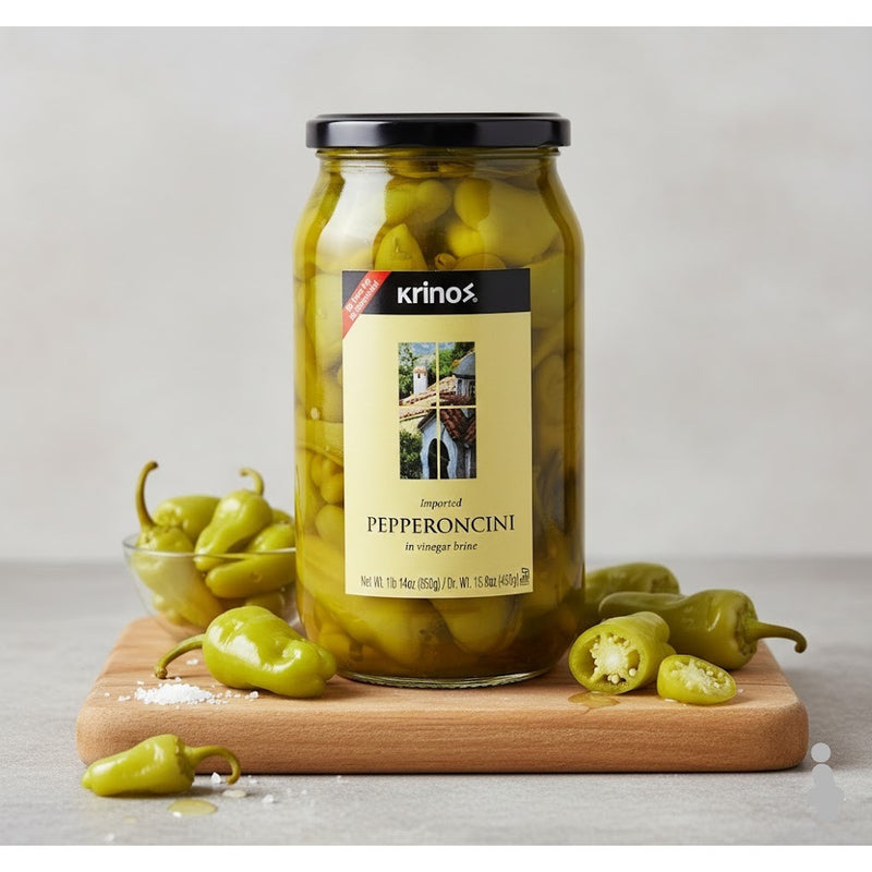 Krinos Whole Pepperoncini Pickled 850 g (30 oz)