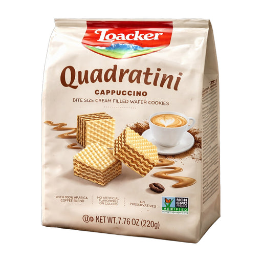 Loacker Quadratini Cappuccino Wafers 220 g | Hamilton Euromarket
