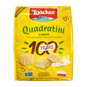 Loacker Quadratini Lemon Creme-Filled Wafer Cookies 250g (8.8oz)