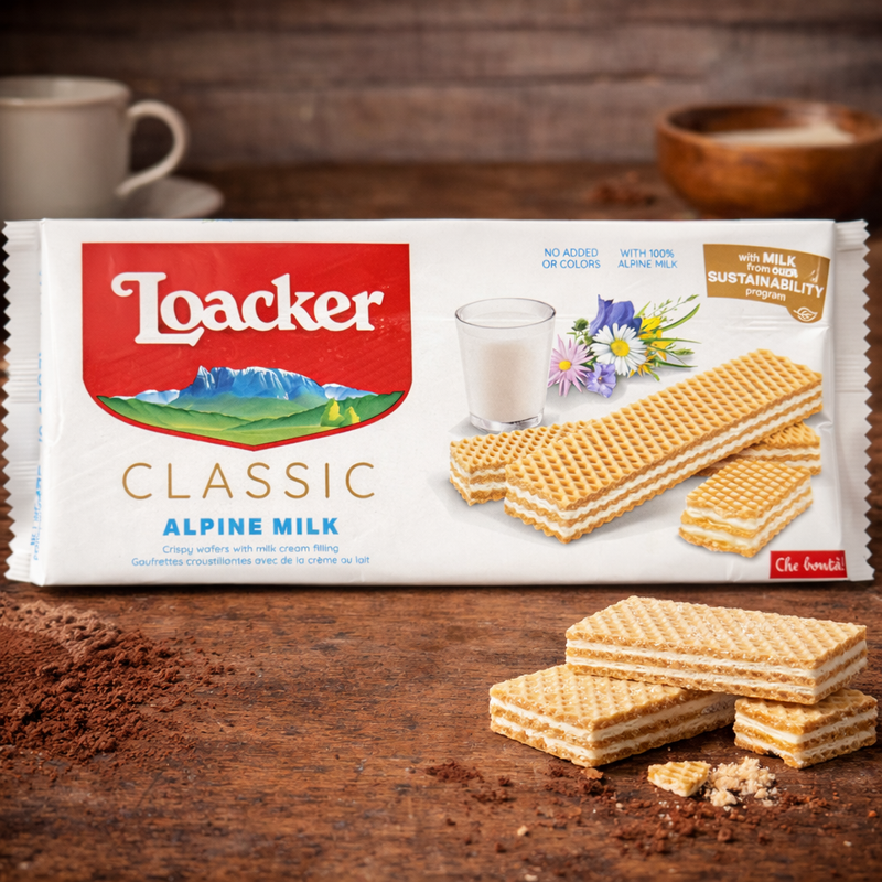Loacker Classic Alpine Milk Wafer 175g — authentic snack from Austria | Hamilton Euromarket