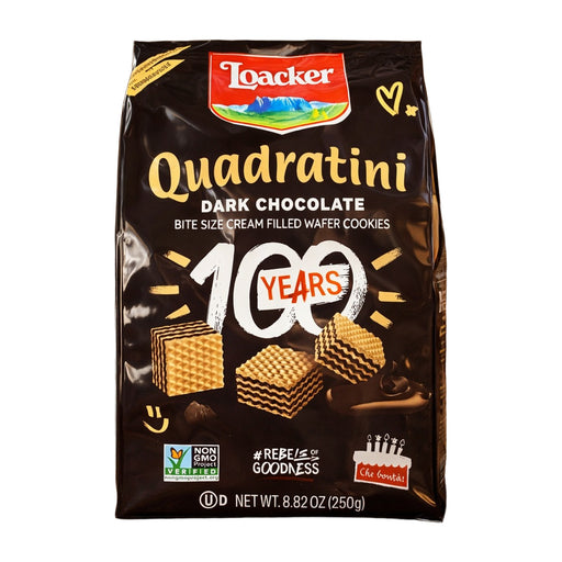 Loacker Quadratini Dark Chocolate Wafer Cookies 250 g | Hamilton Euromarket