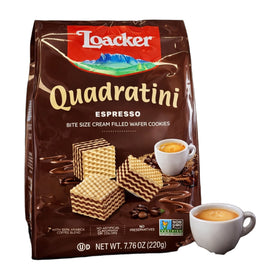 Loacker Quadratini Espresso Wafer Cookies 220g (7.8oz)