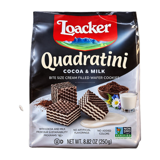 Loacker Quadratini Cocoa & Milk Wafers 250 g | Hamilton Euromarket