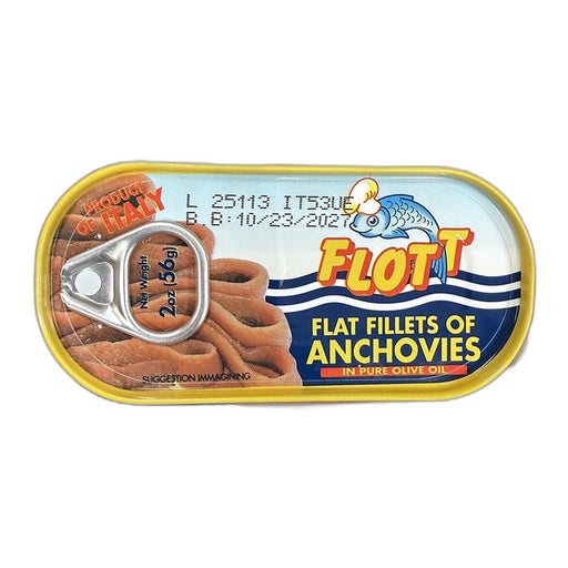 Flott Flat Fillets of Anchovies in Pure Olive Oil, Italian 56g (2oz) | HE gallery 081687701015 #2