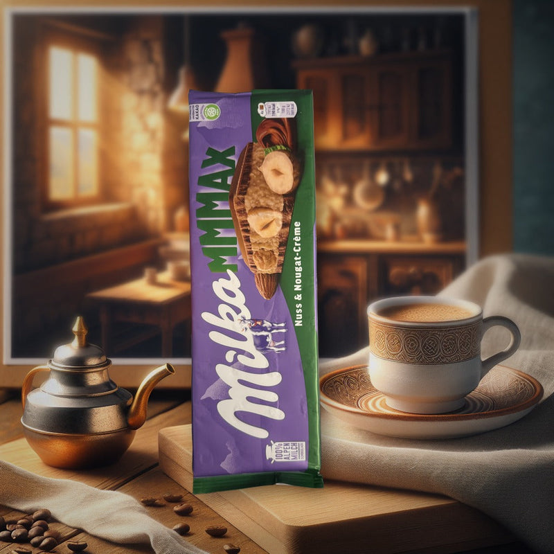 Milka Nuts-Nougat Alpine Milk Chocolate Bar 300g (10.6oz)