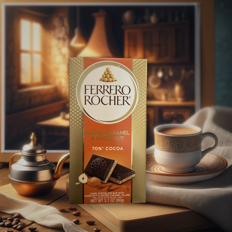 Ferrero Rocher Dark Hazelnut & Crunchy Salted Caramel Chocolate Bar 88 g