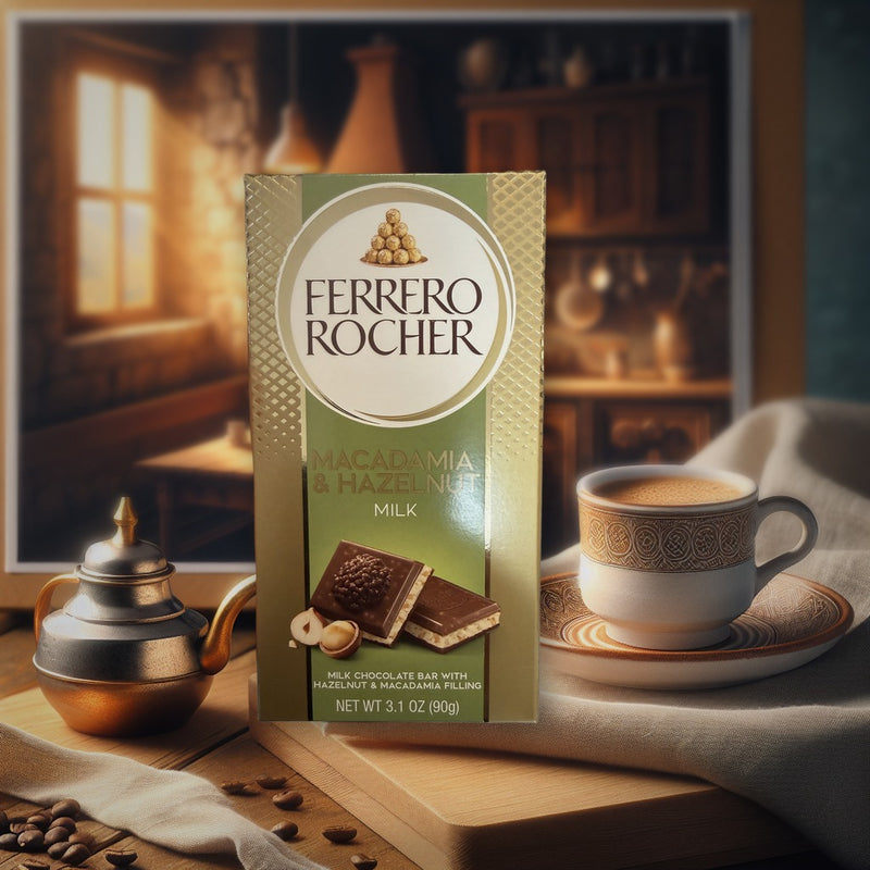 Ferrero Rocher Milk Chocolate Bar With Hazelnut & Macadamia Filling