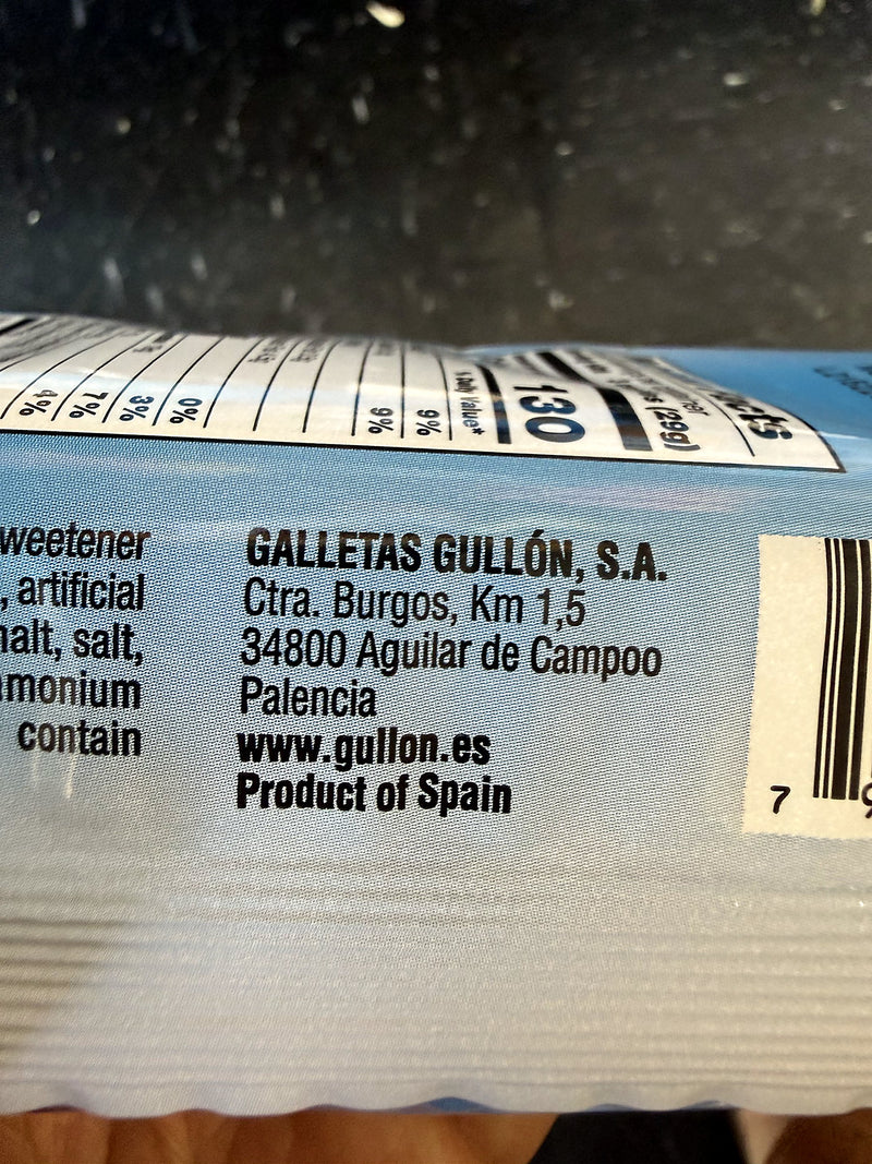 Gullon Sugar Free Chocolate Chip Cookies 125g (4.4oz)