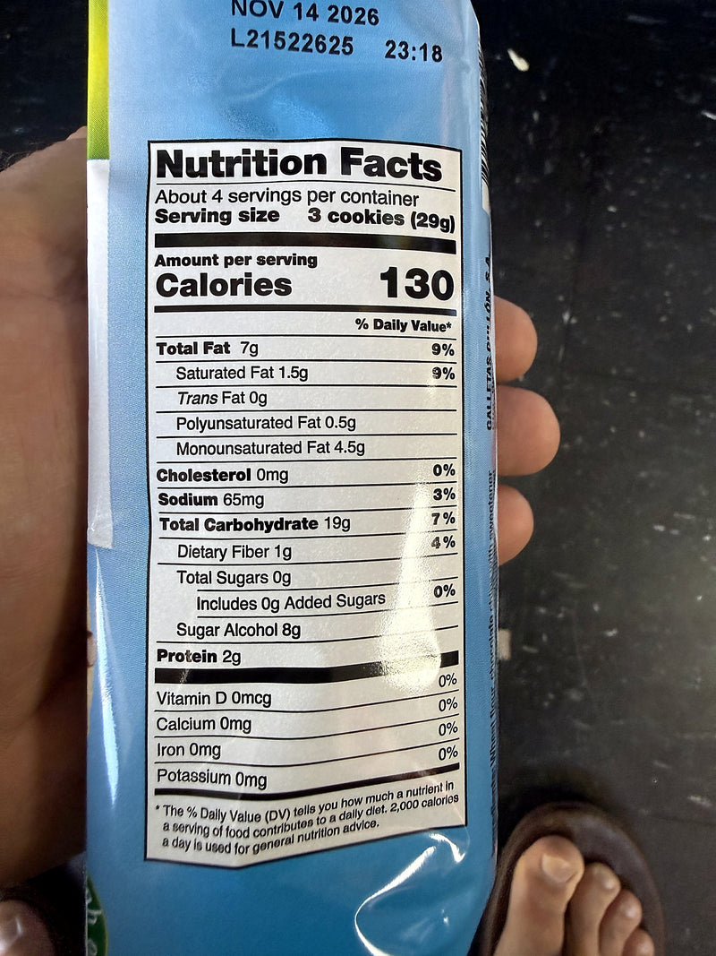 Gullon Sugar Free Chocolate Chip Cookies 125g (4.4oz)