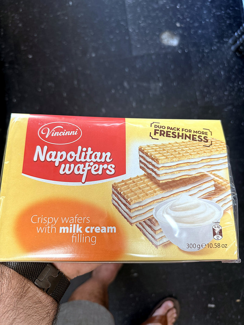 Vincinni Napolitan Wafers Milk Cream 300g (10.58oz)