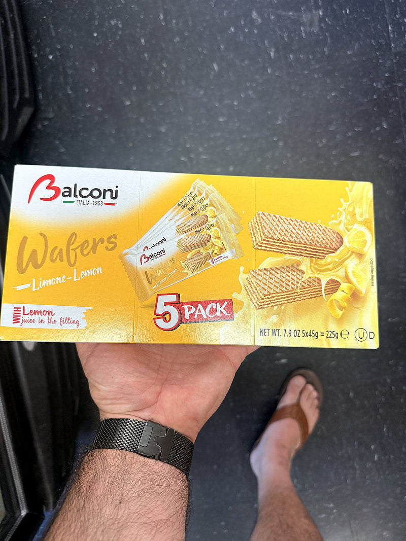 Balconi Lemon Cream Wafers 5-Pack 225g (7.9oz)