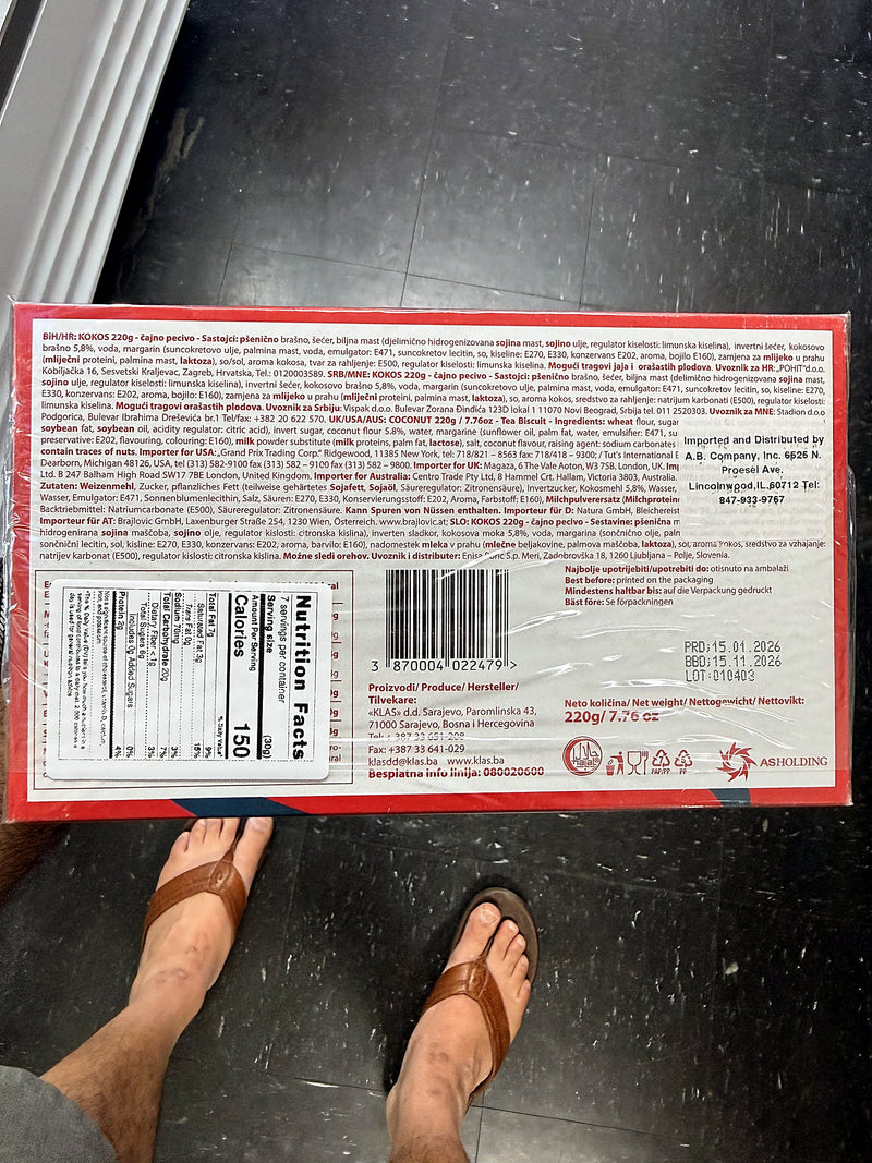 Klas Sarko Kokos Coconut Tea Biscuits, Bosnian 220g (7.76oz)