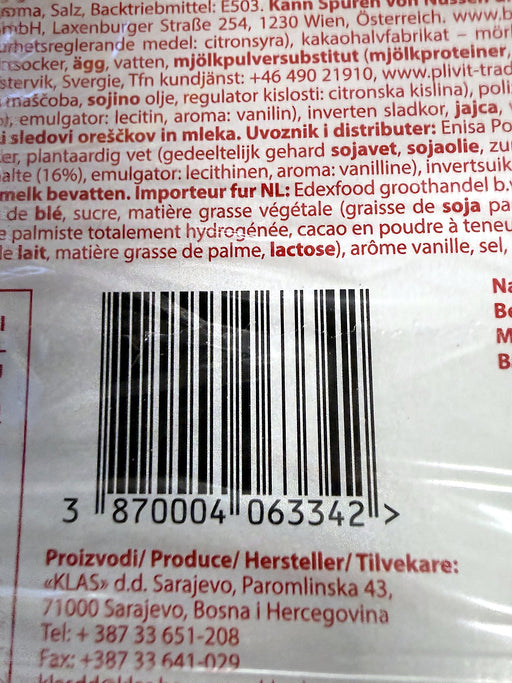 Klas Sarko Choco Cookies Tea Biscuits, Bosnian 220g (7.76oz)