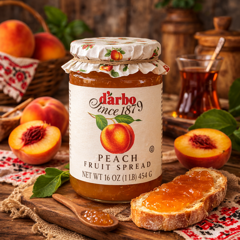 D'Arbo Peach Fruit Spread 454 g